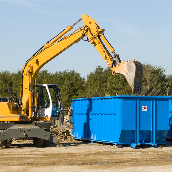 what size residential dumpster rentals are available in Margaret